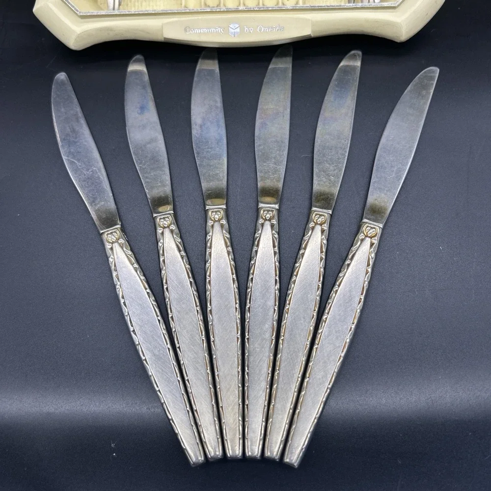 Oneida Venetia Community Stainless Flatware Set 30 piece w/tray SEE DETAILS